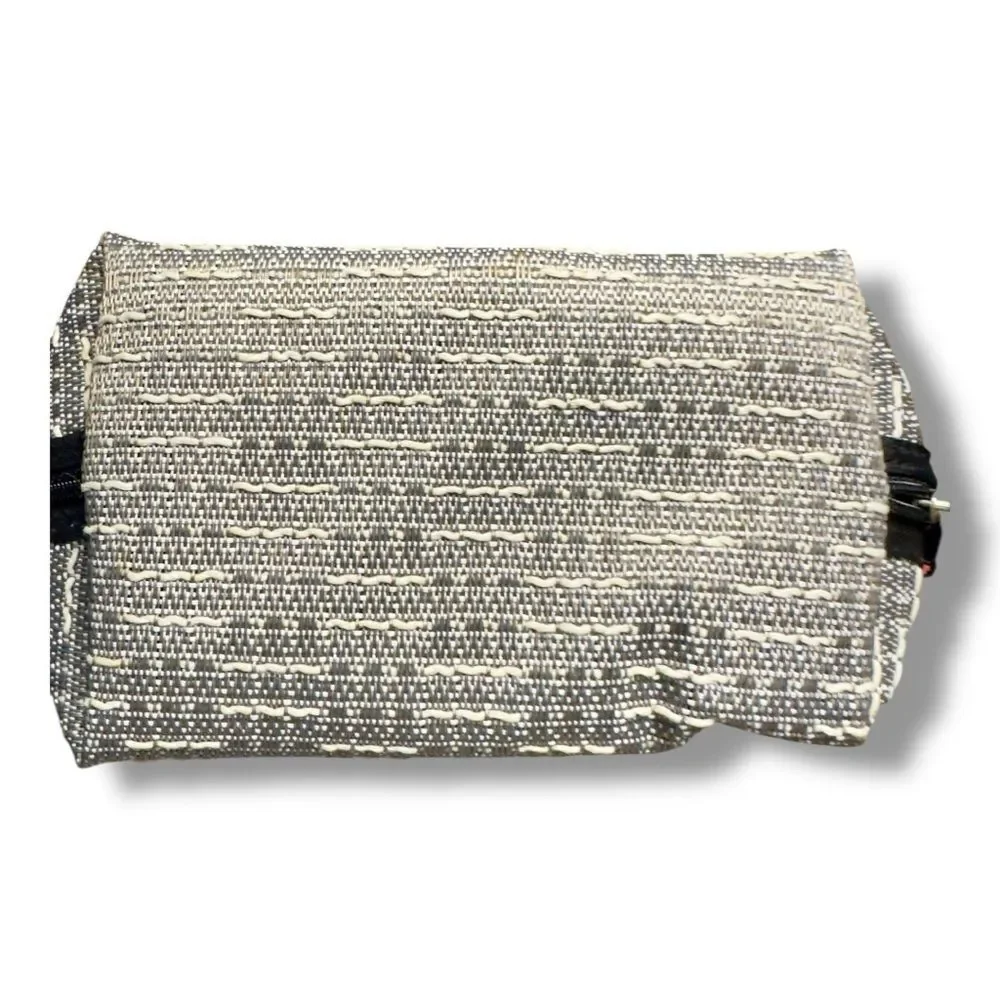 NWT Alan Stuart DOT Silver Gray Cosmetic Bag